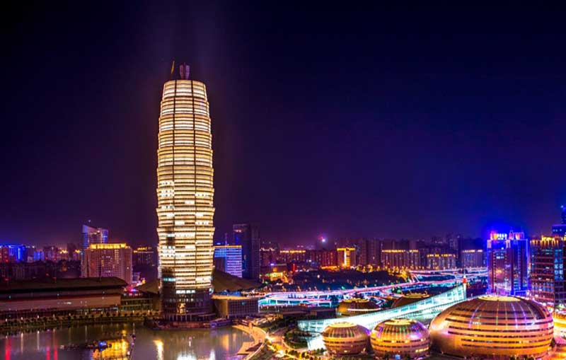郑州CBD国际会展中心夜景实拍