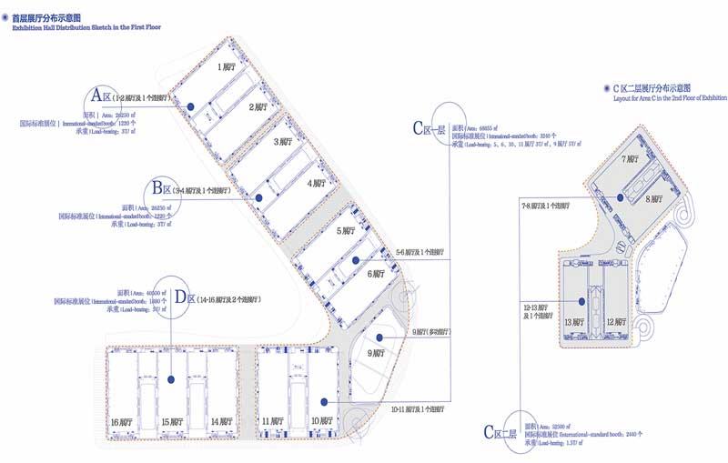 成都西博城首层展厅分布示意图